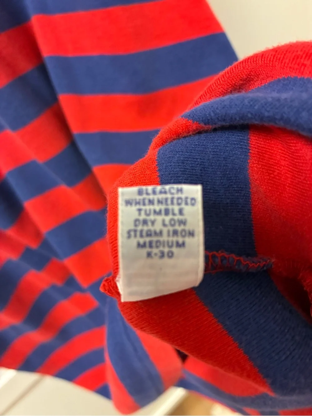 Vintage Polo by Ralph Lauren Men's Blue & Red Striped Polo Shirt